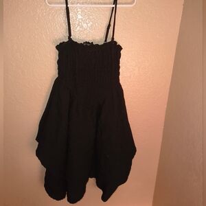 wild fable Black Smocked Strap Skirt